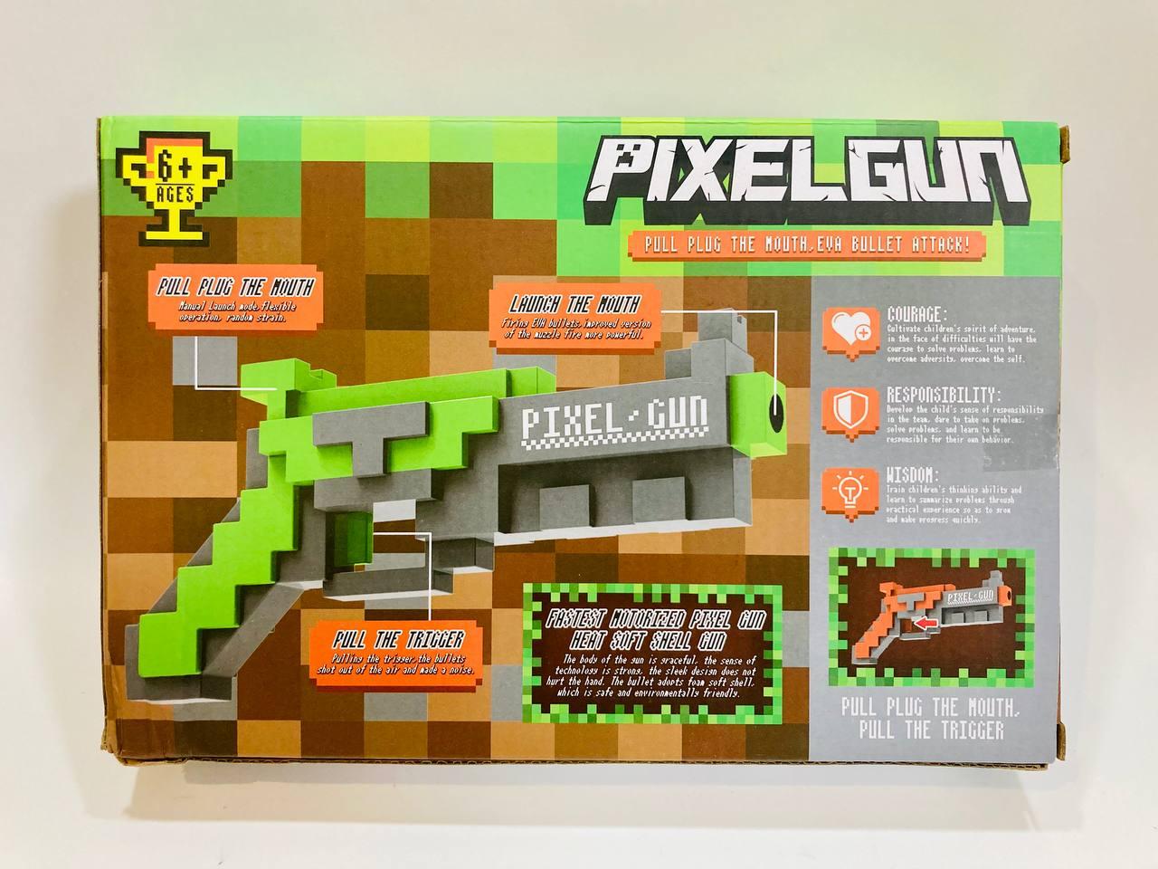 Бластер PixelGun в стиле Майнкрафт с мягкими патронами - фото 2 - id-p217619829