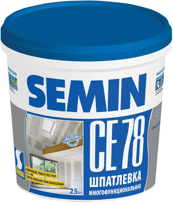 Шпатлевка SEMIN СЕ-78 (синяя крышка) финишная 25 кг - фото 1 - id-p217622814