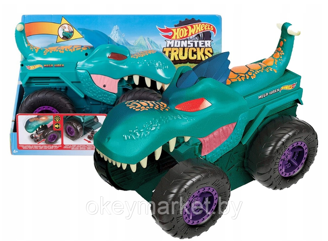 Игровой набор Hot Wheels Монстр-трак Голодный Мега Рекс GYL13, фото 2