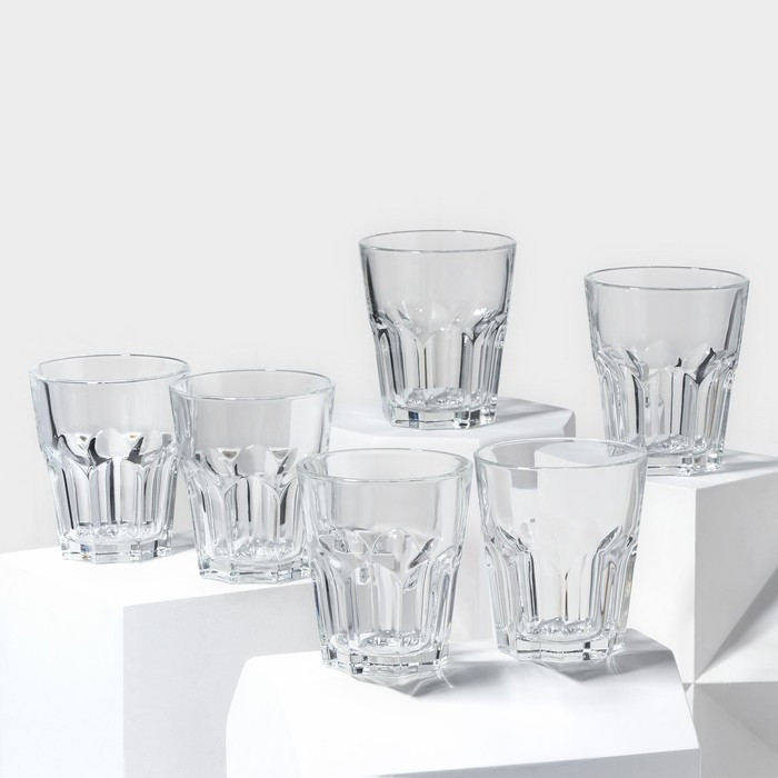 Набор стаканов «Новая Америка», стеклянный, 270 мл, 6 шт - фото 1 - id-p217623757