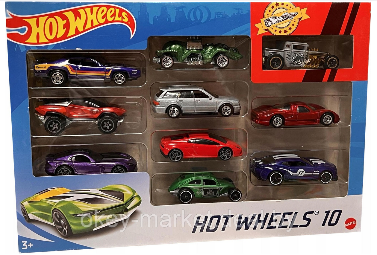 Набор машинок Mattel Hot Wheels, базовая, 10 шт - фото 5 - id-p189130956