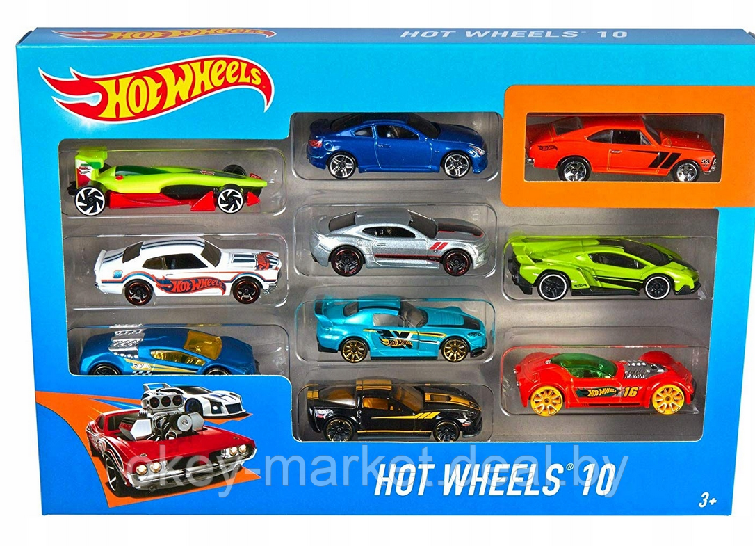 Набор машинок Mattel Hot Wheels, базовая, 10 шт - фото 7 - id-p189130956