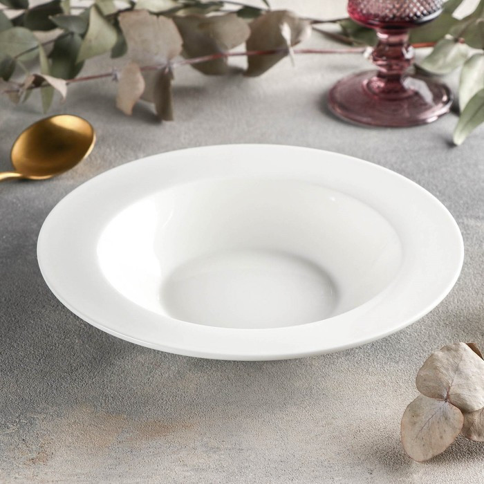 Тарелка фарфоровая глубокая Wilmax Stella Pro, 250 мл, d=20,5 см, цвет белый - фото 1 - id-p217624147