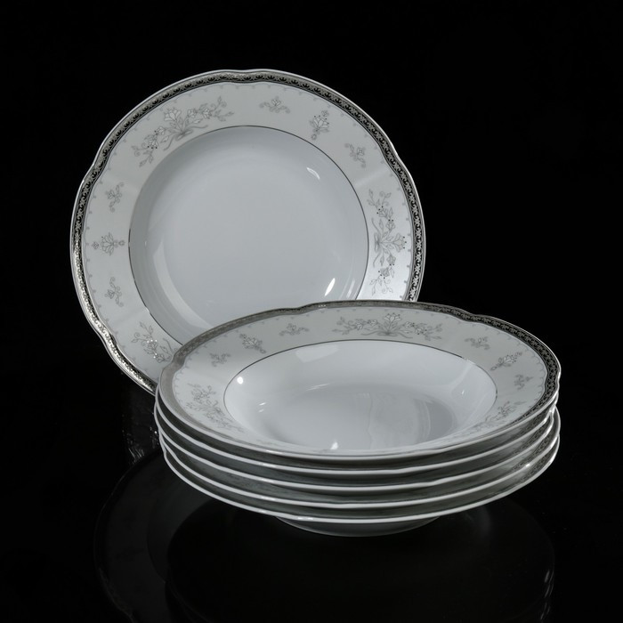 Набор тарелок суповых, 22,5 см, 6 шт - фото 1 - id-p217624149