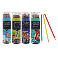 Карандаши цветные 36 цветов Funcolor пластиковые, в картонной тубе, МИКС