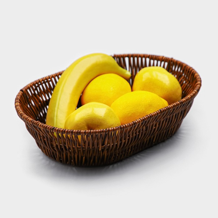 Корзинка для фруктов и хлеба «Огайо» 28×20×6,5 см, овальная - фото 1 - id-p217624817