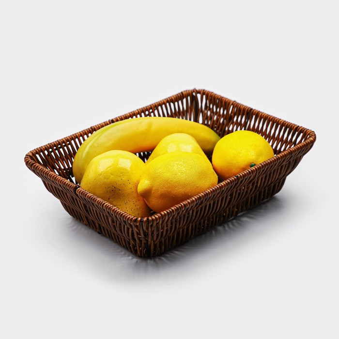 Корзинка для фруктов и хлеба «Огайо», 26×20,5×6,5, прямоугольная - фото 1 - id-p217624818