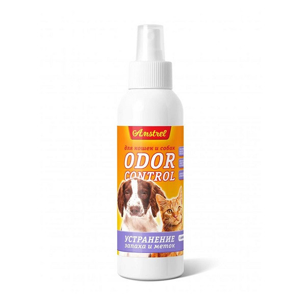 Amstrel "Оdor control" для устранения запахов и меток для кошек и собак с ароматом, 200 мл - фото 1 - id-p217627503