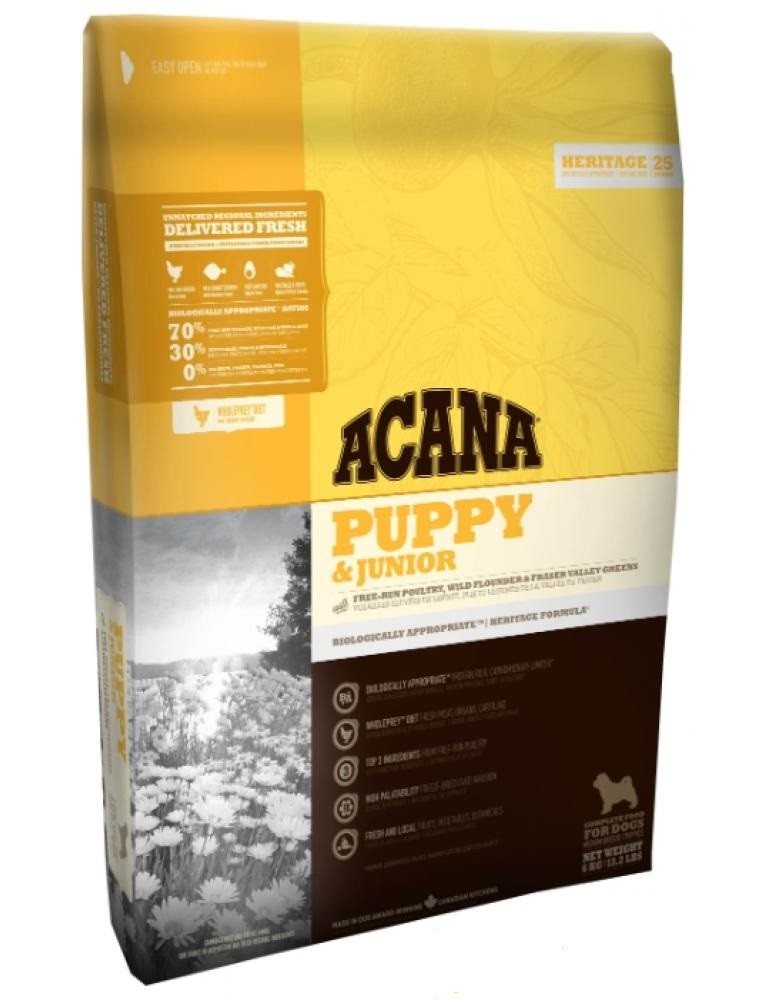 Acana Puppy & Junior (цыпленок, камбала), 2 кг - фото 1 - id-p217627526