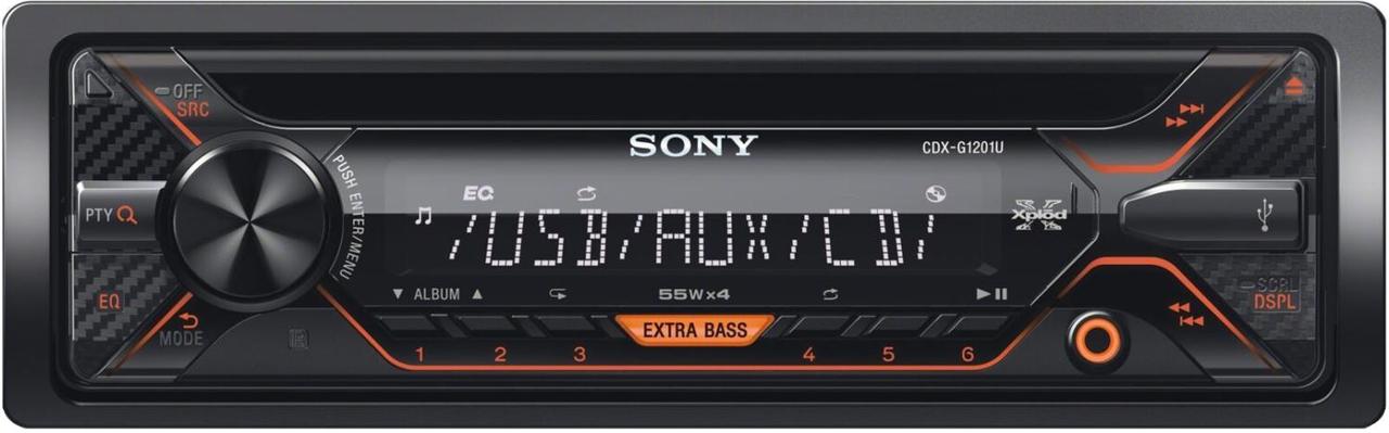 Автомагнитола CD Sony CDX-G1201U 1DIN 4x55Вт - фото 1 - id-p217631363
