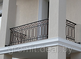 Ограждение балкона ЧМ-ОБ-1 из черного металла с полимерным покрытием