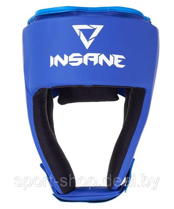 Шлем открытый взрослый AURUM, ПУ, синий Insane IN22-HG201 Размер S, M, шлем для единоборств, шлем боксерский - фото 1 - id-p217632994