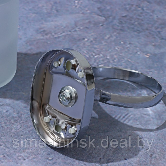 Дозатор для жидкого мыла с держателем Штольц Stölz «Нео», 150 мл, стекло, матовый - фото 2 - id-p217633377