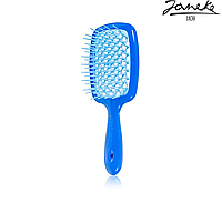 Расческа массажная Janeke Superbrush Small Blue Turquoise Синяя с голубым