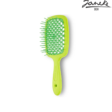 Расческа массажная Janeke Superbrush Small Lime Green Лайм с зеленым