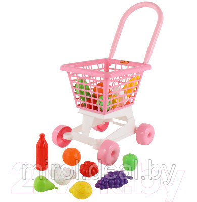 Тележка игрушечная Полесье Supermarket №1 с набором продуктов / 68477 - фото 2 - id-p217636700