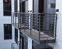 Ограждение балкона ЧМ-ОБ-5 из черного металла с полимерным покрытием