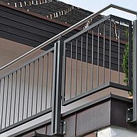 Ограждение балкона ЧМ-ОБ-6 из черного металла с полимерным покрытием