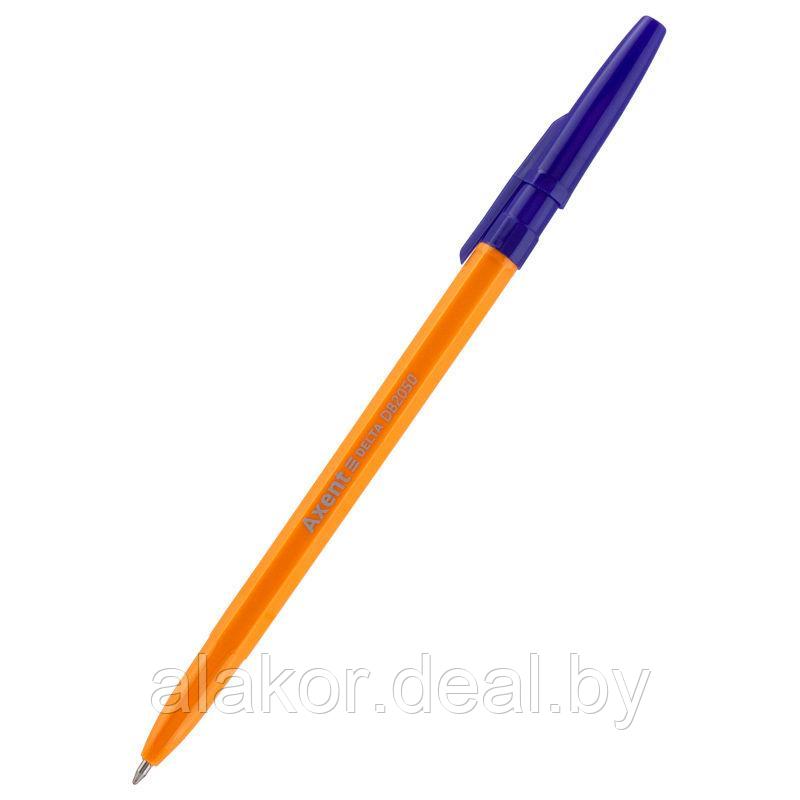 Ручка шариковая Axent Delta DB2050, 0.7мм, цвет синий, корпус желтый - фото 1 - id-p217644025