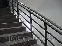 Ограждение для лестницы ЧМ-ПЛ-7 из черного металла с полимерным покрытием