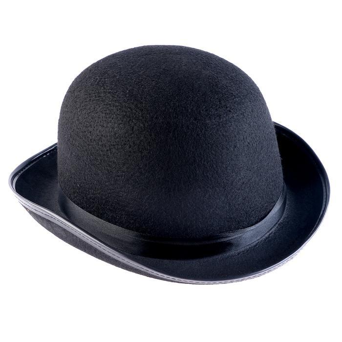 Шляпа котелок фетр черный - фото 2 - id-p217644855
