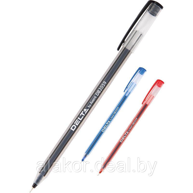 Ручка шариковая Axent Delta DB2059, 0.7мм, цвет красный, корпус красный - фото 1 - id-p217644882