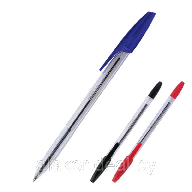 Ручка шариковая Axent Delta 2001-2 DB, 0.7мм, цвет красный, корпус красный - фото 1 - id-p217645295