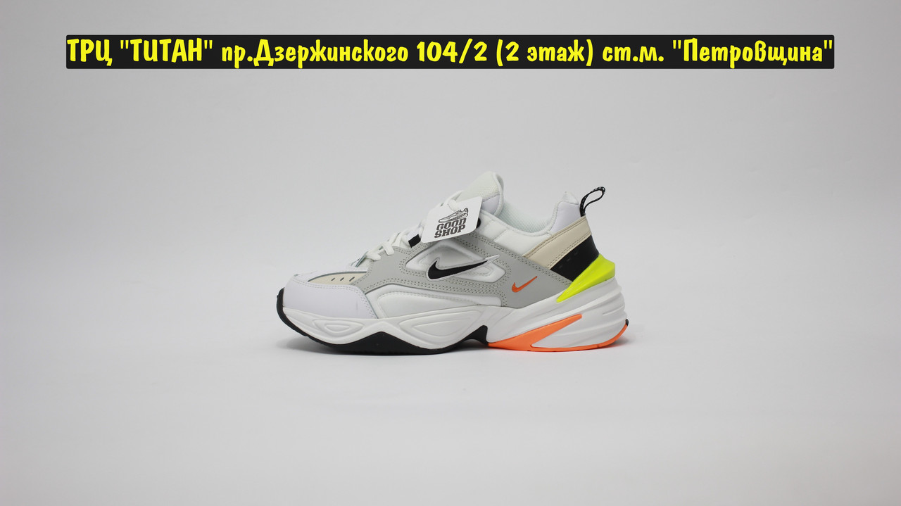 Кроссовки Nike M2K Tekno White Grey Orange Green - фото 3 - id-p176720741