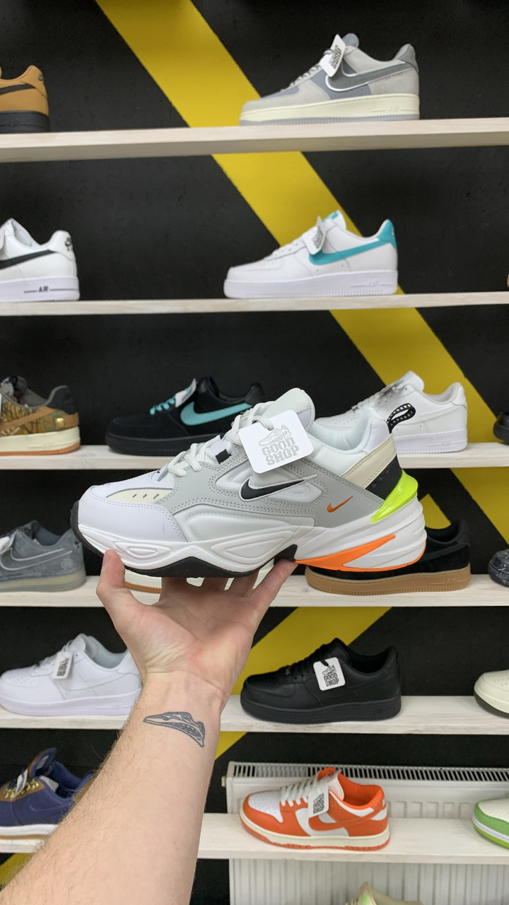 Кроссовки Nike M2K Tekno White Grey Orange Green