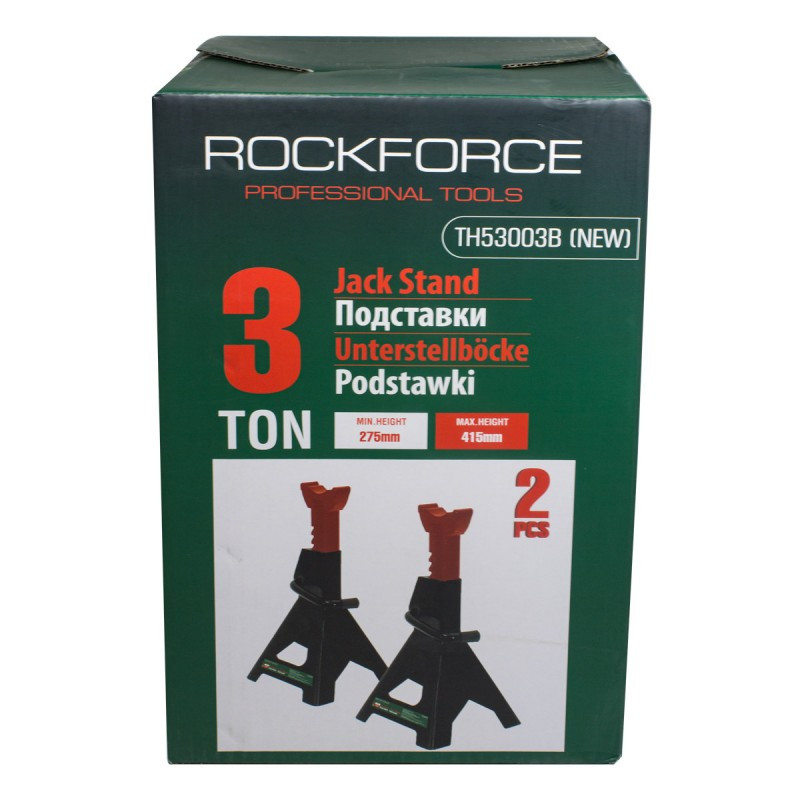 Подставка ремонтная 3т RockForce RF-TH53003B(DS)New (h min 275мм, h max 415мм) (к-т 2шт.) - фото 2 - id-p217647394