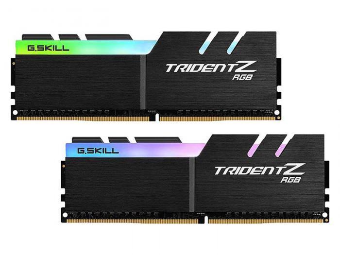 Модуль памяти G.Skill Trident Z RGB DDR4 DIMM 3600MHz PC-28800 CL16 - 32Gb KIT (2x16Gb) F4-3600C16D-32GTZRC - фото 1 - id-p215620150