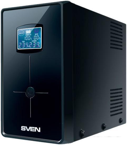 Источник бесперебойного питания SVEN Pro+ 1500 (LCD, USB) - фото 1 - id-p216486015