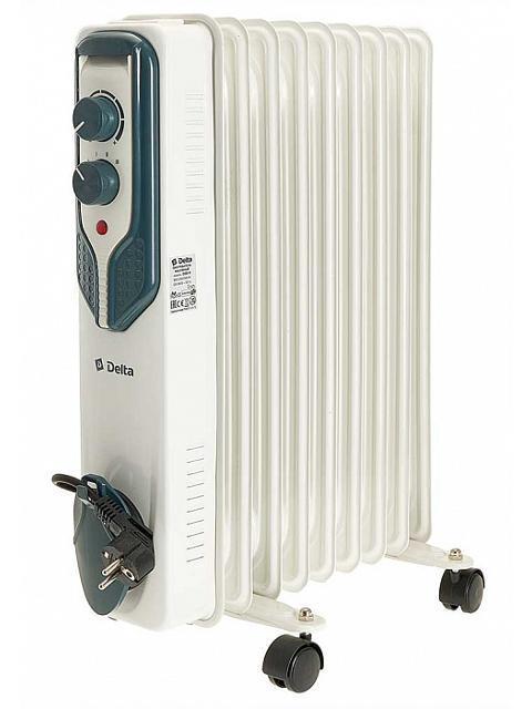Обогреватель масляный радиатор Delta D08-9 Р1-00014253 электрический напольный бытовой с вентилятором для дачи - фото 1 - id-p216613408