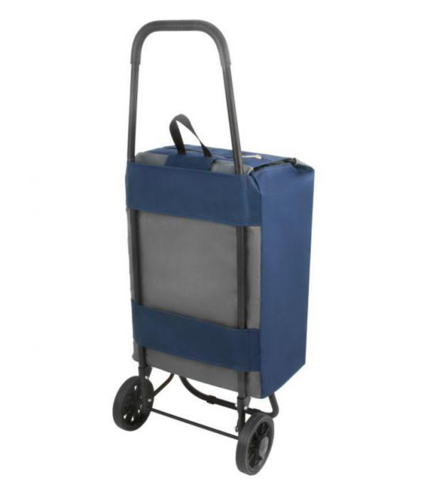 Сумка-тележка хозяйственная на колесах ИСТОК СТПС11 с сиденьем для перевозки груза складная ручная синяя - фото 2 - id-p217516810
