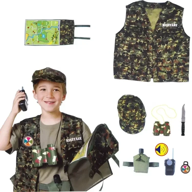 Детский карнавальный костюм военного с аксессуарами - фото 5 - id-p217648749