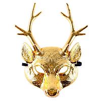 Карнавальная маска «Олень» золотой