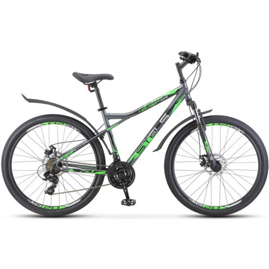 Велосипед Stels Navigator 710 MD 27.5 V020 р.18 2023 (серый/чёрный/зелёный) - фото 1 - id-p217644229