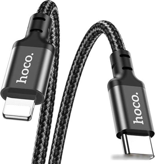 Кабель Hoco X14 USB Type-C - Lightning (1 м, черный) - фото 1 - id-p217650244