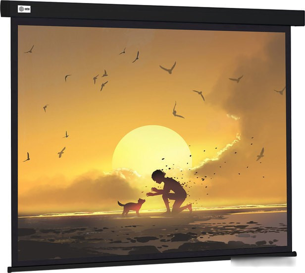 Проекционный экран CACTUS Wallscreen 150x150 CS-PSW-150X150-BK - фото 1 - id-p217650355