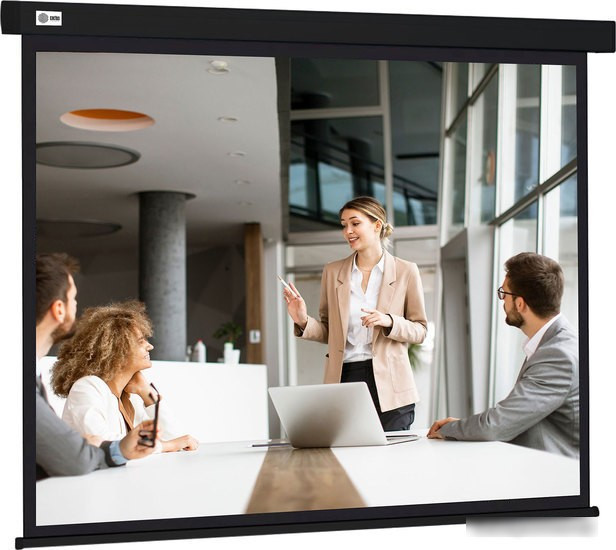 Проекционный экран CACTUS Wallscreen 168x299 CS-PSW-168X299-BK - фото 1 - id-p217650363