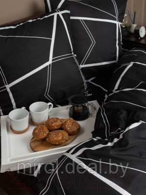 Комплект постельного белья Amore Mio Мако-сатин Geo Микрофибра Евро / 93092 - фото 5 - id-p217662545