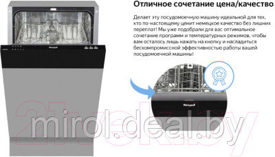 Посудомоечная машина Weissgauff BDW 4004 - фото 10 - id-p217659656