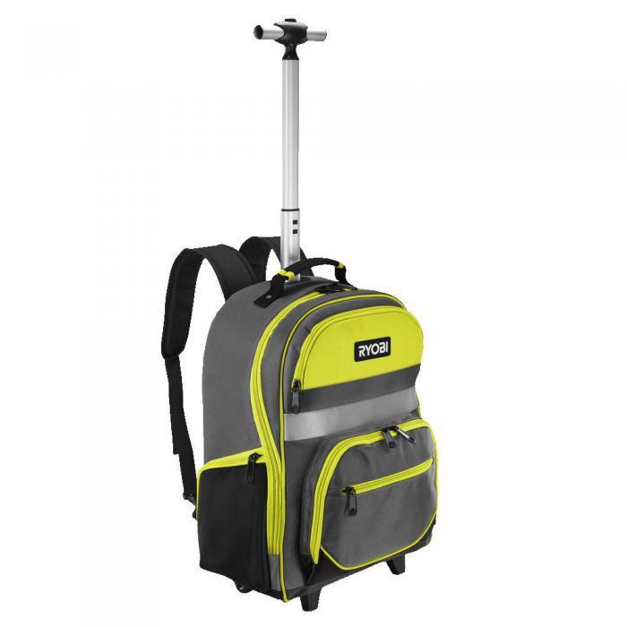 Сумка-рюкзак для инструмента с ручкой на колесах RYOBI RSSBP2 инструментальный - фото 6 - id-p216153706