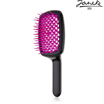 Расческа Janeke Curvy M, 21 × 8,5 × 4 см Черная с фуксией