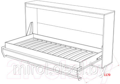 Шкаф-кровать трансформер Макс Стайл Strada 18мм 90x200 - фото 9 - id-p217659904