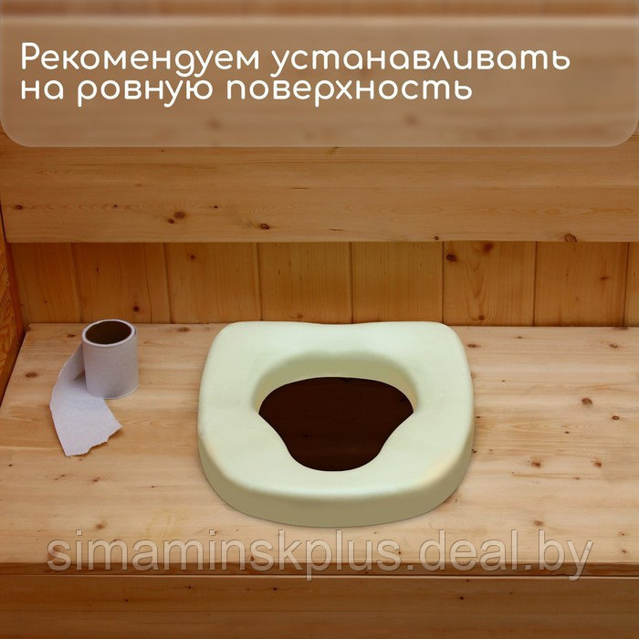 Сиденье анатомической формы для уличного туалета, 41 × 35 см, пенополиуретан, зелёное - фото 4 - id-p217669859