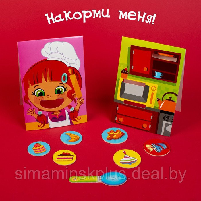 Развивающая игра «Накорми меня» (2 основы+ ложка+ 24 элемента) - фото 6 - id-p217675809