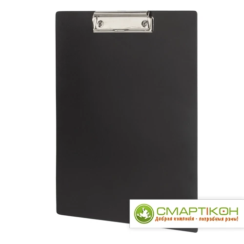 Доска-планшет STAFF с прижимом А4 315х235 мм, пластик, 1 мм, черная - фото 1 - id-p217673666