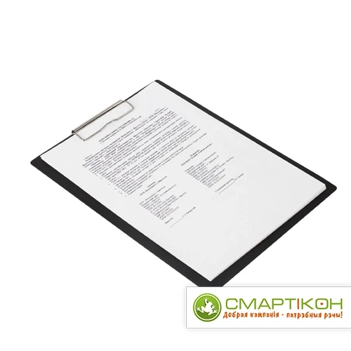 Доска-планшет STAFF с прижимом А4 315х235 мм, пластик, 1 мм, черная - фото 4 - id-p217673666