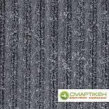 Коврик входной ворсовый влаго-грязезащитный LAIMA, 60х90 см, ребристый, толщина 7 мм, серый, фото 4